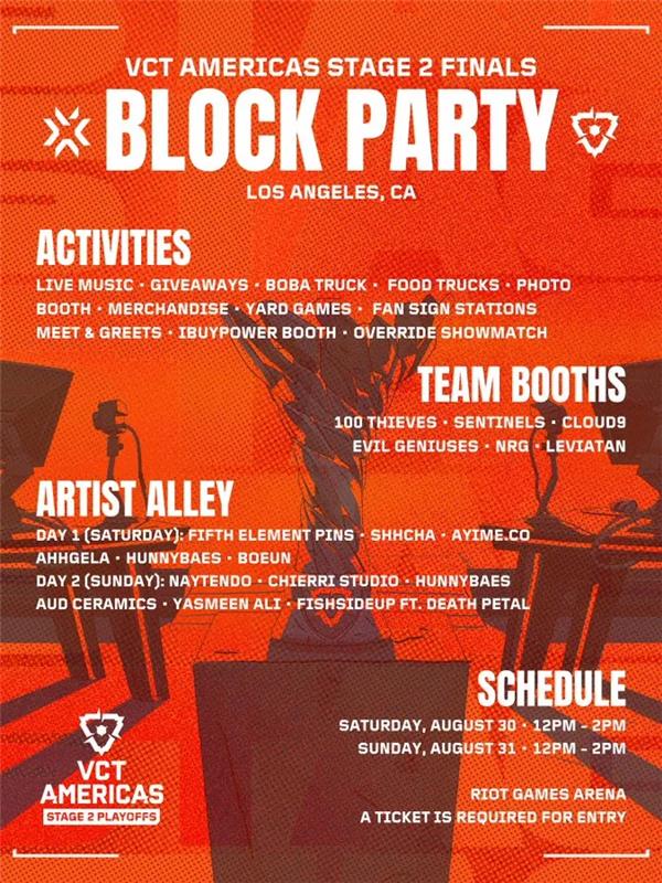 VCT Americas Stage 2 Finals Block Party