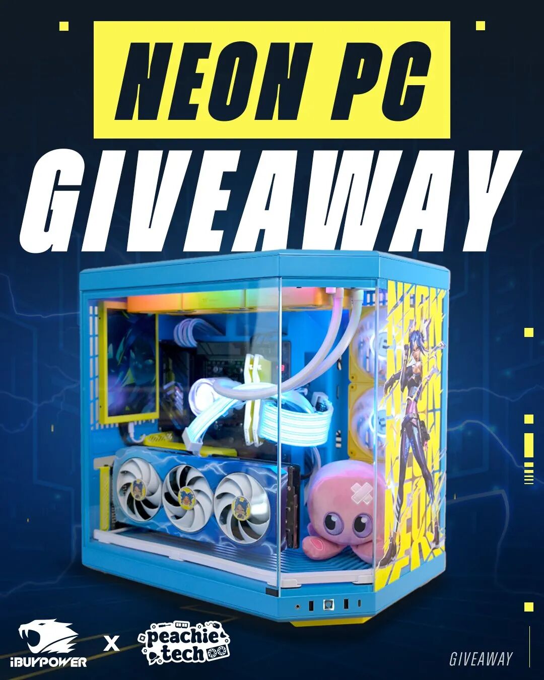 iBUYPOWER custom VALORANT Neon PC giveaway