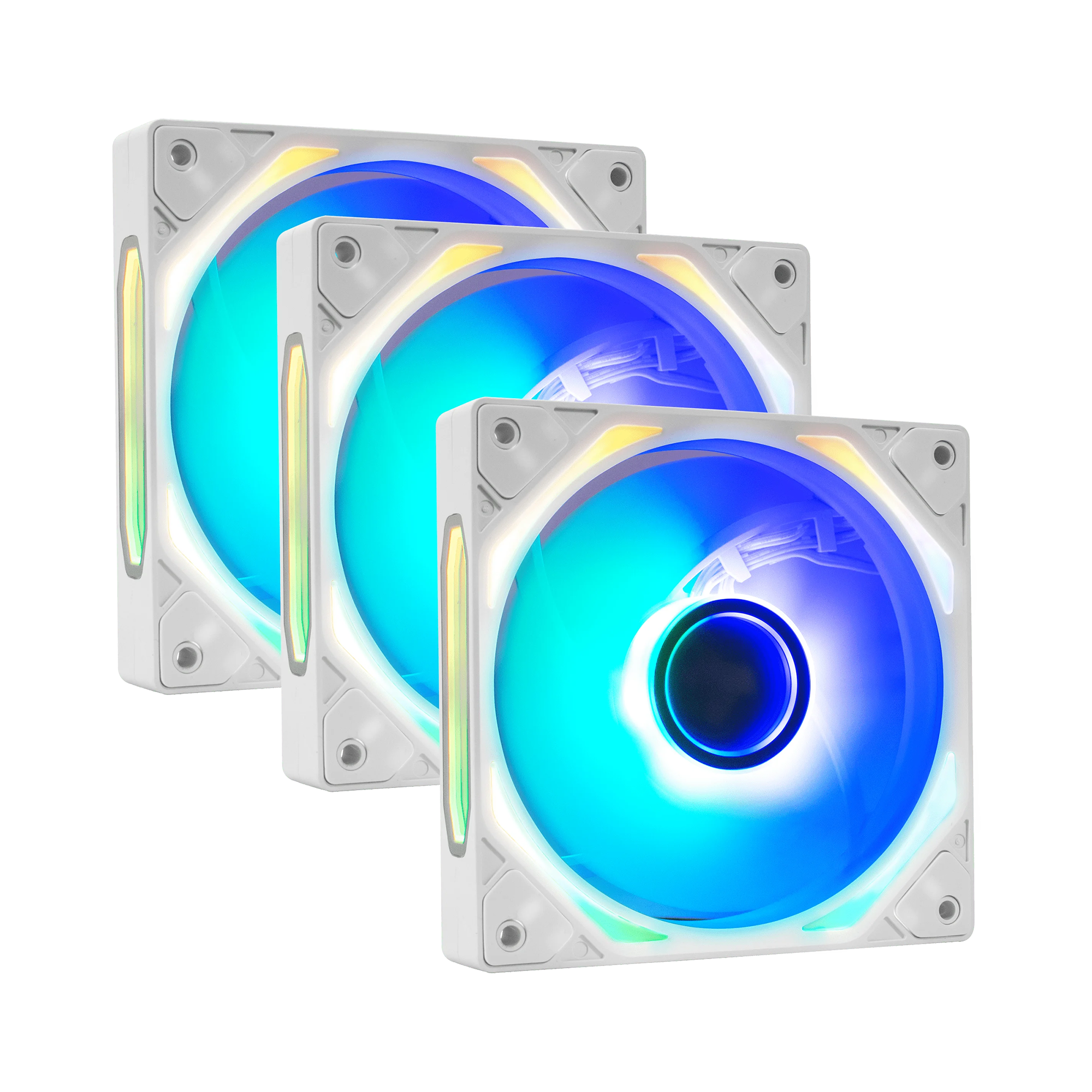iBUYPOWER GEN 9 Deluxe (3-Pack) PWM 120mm Case Fans - White