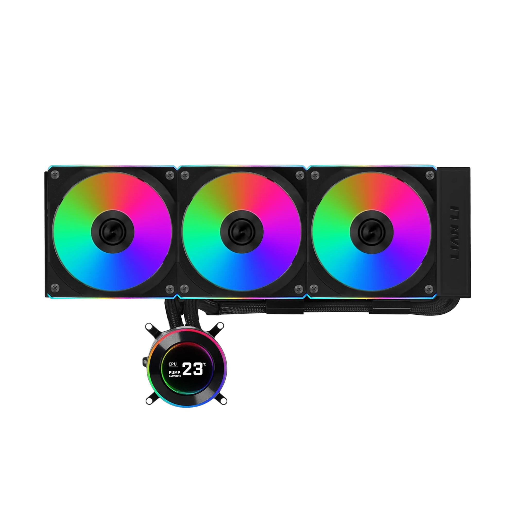 Lian Li Hydroshift II LCD-C 360CL ARGB 360mm Liquid Cooler - Black